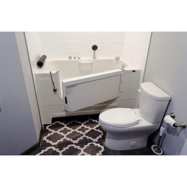 Neptune 5.17 ft. Right Drain Sit-In Bathtub with Heated Air in White Neptune 5.17 ft. Right Drain Sit-In Bathtub with Heated Air in White