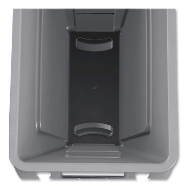 Rubbermaid Commercial Products Slim Jim 23 Gal. Gray Vented Trash Can  2001581 - The Home Depot