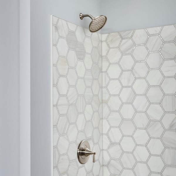 Rumson Single-Handle 1-Spray Shower Faucet Set in Brushed Nickel (Valve Included)