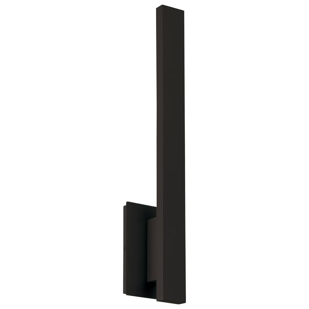 Matte Black Vertical LED Wall Sconce