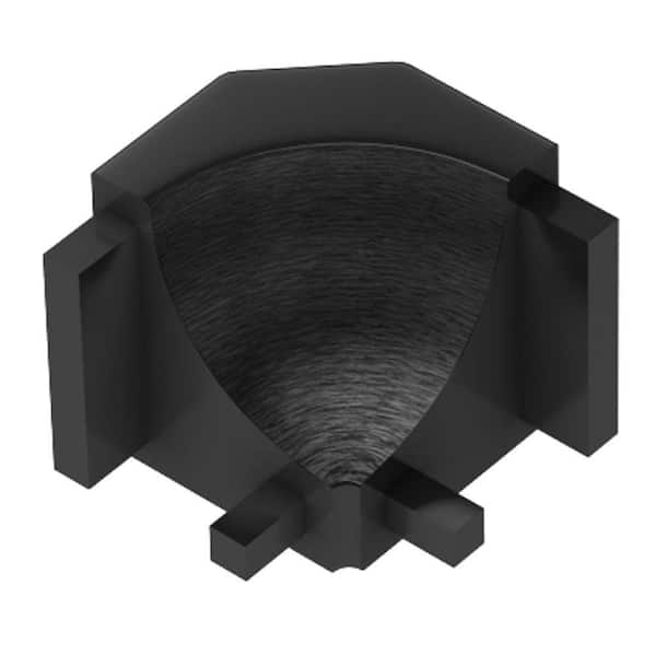 Schluter Dilex-AHK Brushed Graphite Anodized Aluminum 1/2 in. x 1 in. Metal 90 Degree Inside Corner
