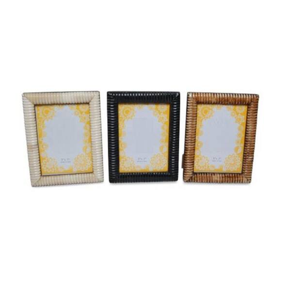 HomeRoots Victoria 5 in. x 7 in. Black/White/Cream Picture Frame