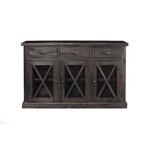 Newberry Salvaged Grey Wood 58 in. W Sideboard with Solid Wood, Drawers