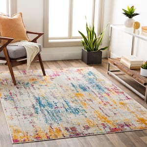 Promise Blue 7 ft. 10 in. x 10 ft. Abstract Area Rug