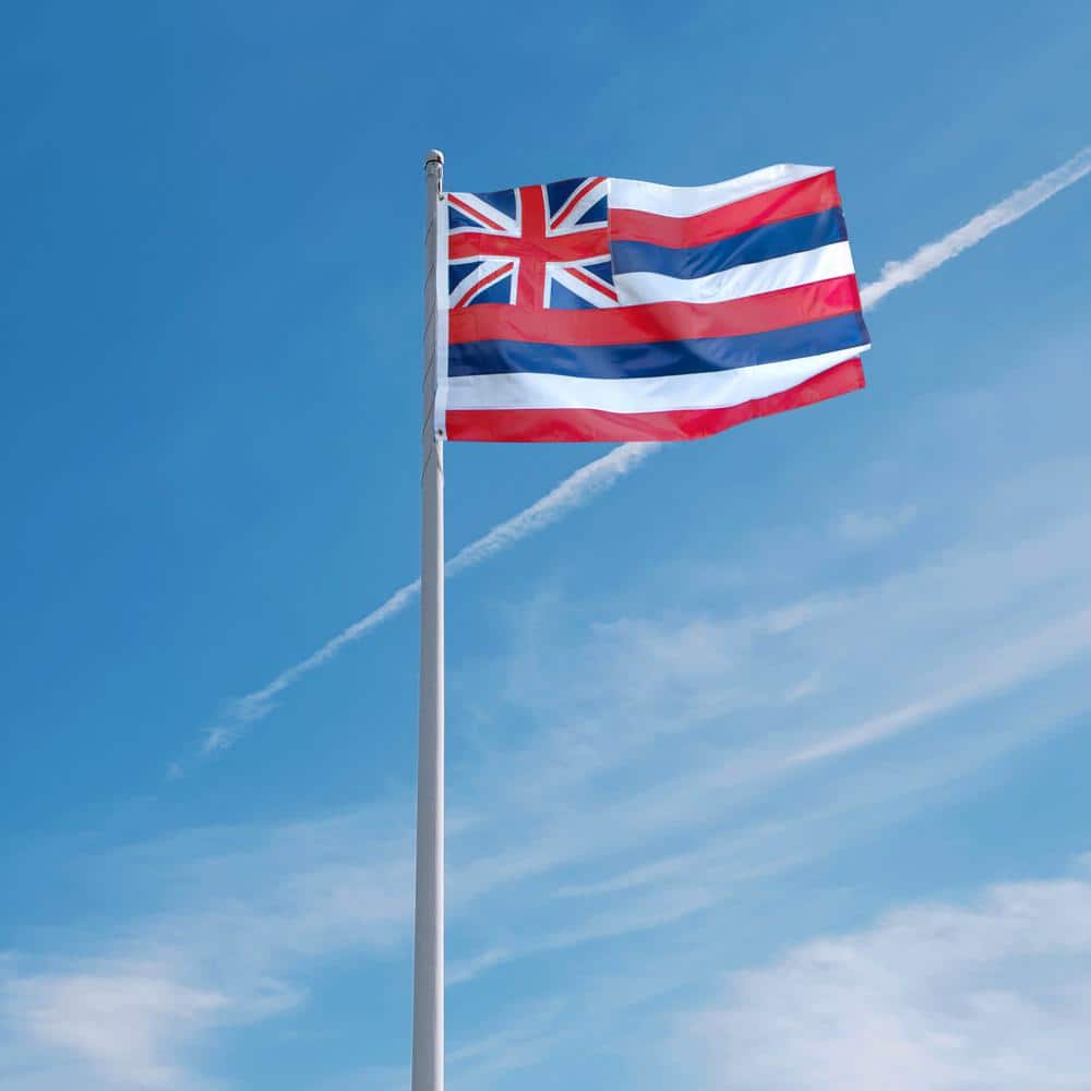 EverStrong Nylon Embroidered Hawaii State Flag with Brass Grommets 3x5 Ft