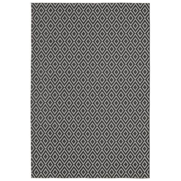 Home Dynamix Tripoli Lydia Charcoal/Cream 6 ft. x 9 ft. Geometric Indoor/Outdoor Area Rug