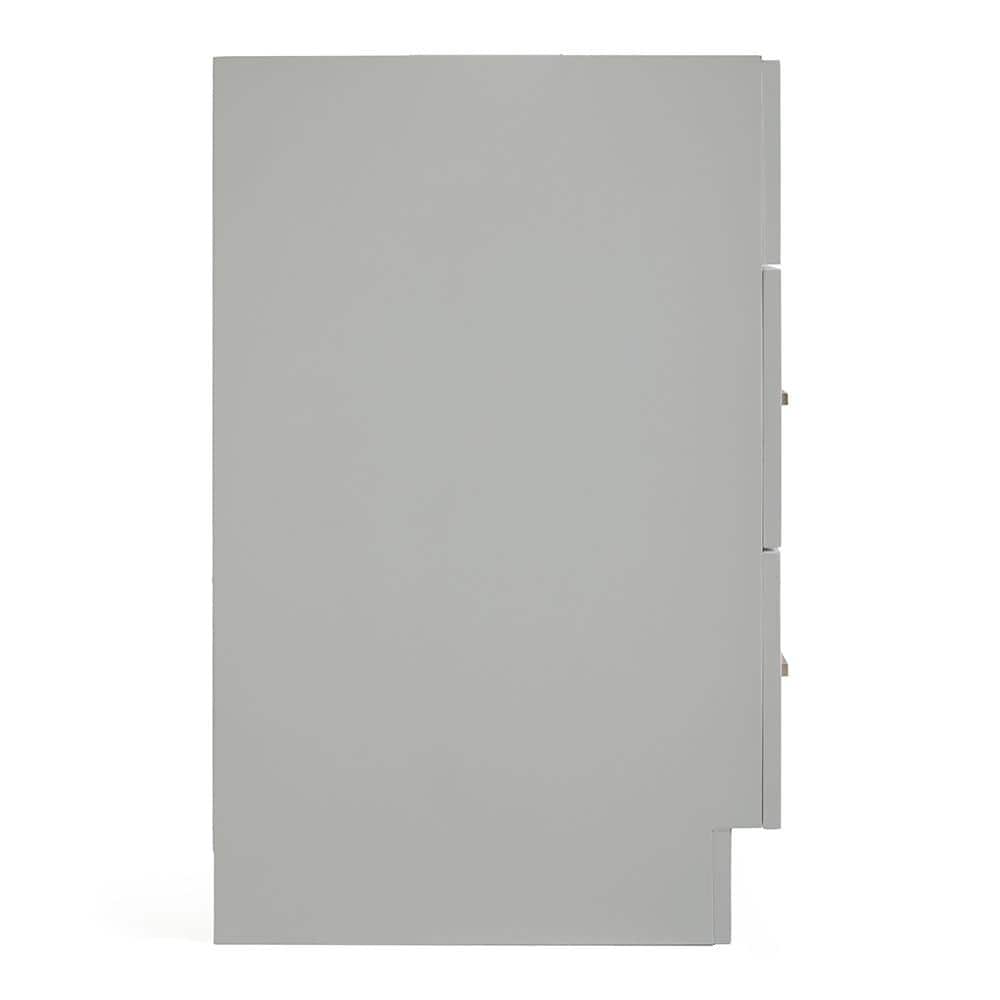 Hamlet 48" Gray Freestanding Vanity Cabinet with Nickel Hardware