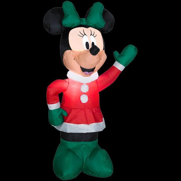 Home Accents Holiday Disney 3.5 ft. Inflatable Outdoor Minnie in Winter Outfit
