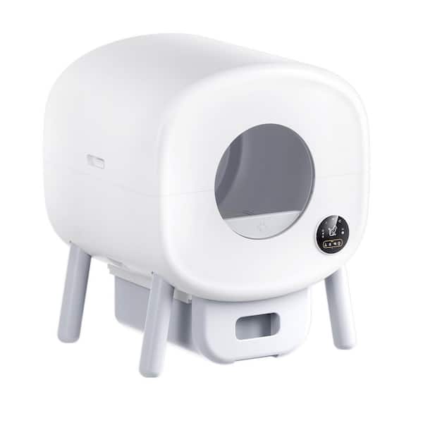 76 L Self Cleaning Cat Litter Box, Automatic Cat Litter Box with Trash Bags, Large Space Smart Cat Litter Box with Odor
