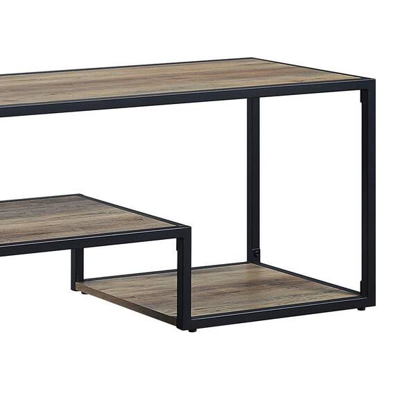 Shop ACME Idella Coffee Table, Rustic Oak & Black Finish, Coffee Tables