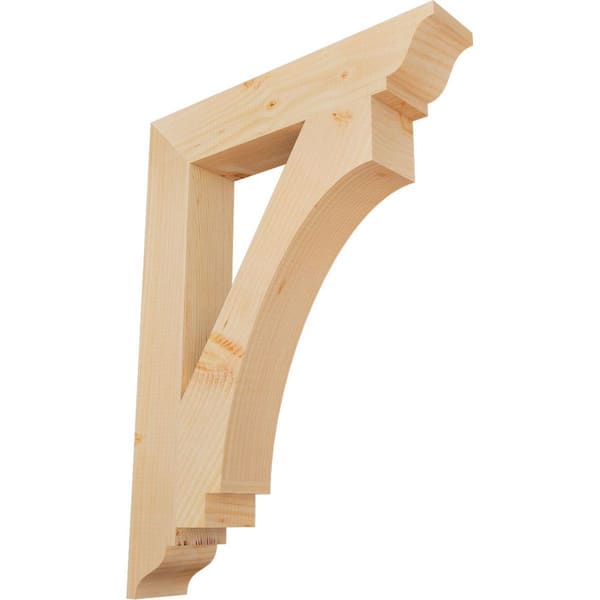 Ekena Millwork 3.5 in. x 30 in. x 22 in. Douglas Fir Imperial Traditional Smooth Bracket
