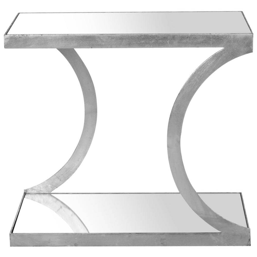 Elegant Sullivan Silver Mirrored Rectangular Accent Table