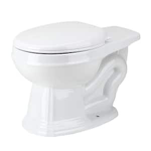 Sheffield Porcelain Round 2-Piece Toilet Bowl Only with Slow Close Toilet Seat in White