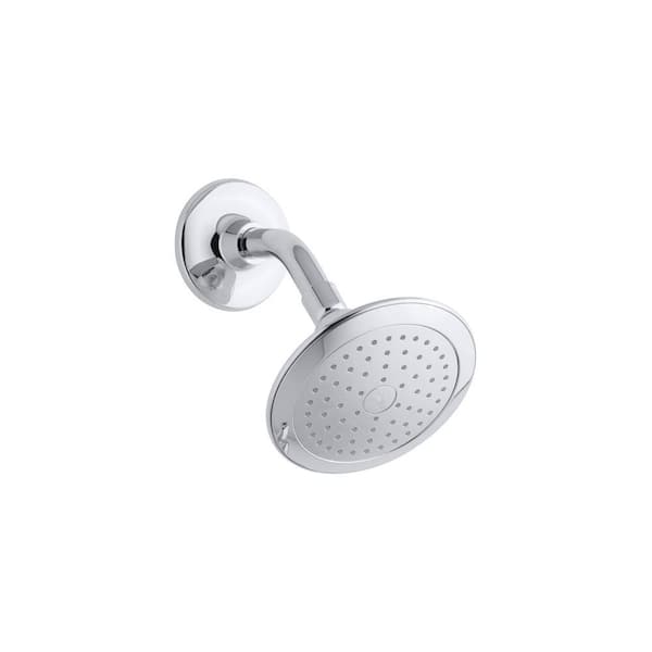 KOHLER Alteo 1-Spray Patterns 5.7 in. Single Wall Mount Fixed Shower Head in Polished Chrome