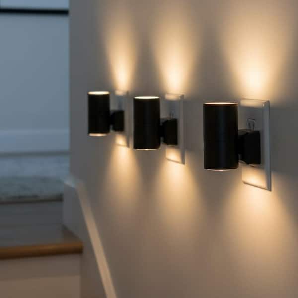 Dimmable Night Lights Plug into Wall, 3000K Soft White, Adjustable Brightness, Auto On/Off, 6-Pack for Bedroom, Hallway