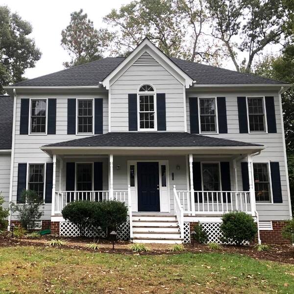 Ekena Millwork 14 1 2 In X 55 In Lifetime Open Louvered Vinyl Standard Cathedral Top Center Mullion Shutters Pair In Black Ll1s14x05500bl The Home Depot
