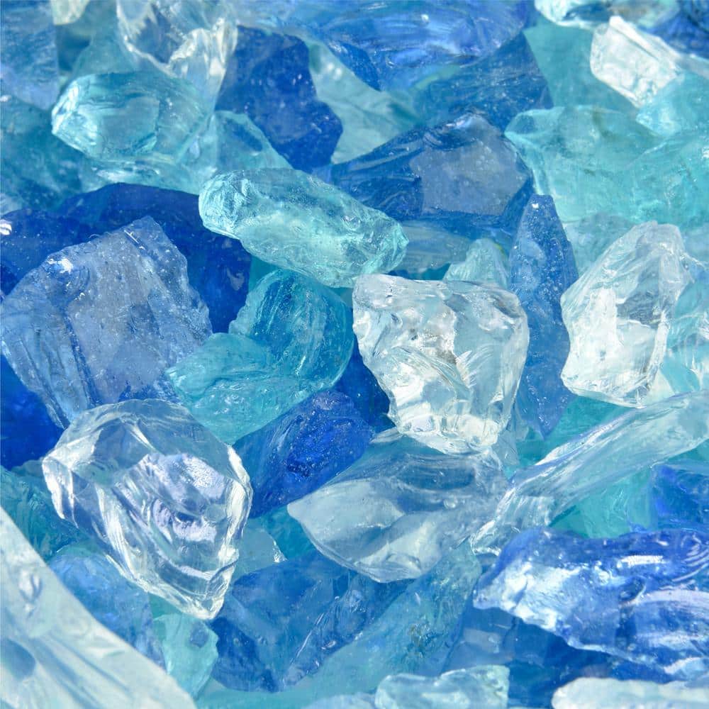 Frosted Rivers Multicolor Crushed Fire Glass Blend for Fire Pits