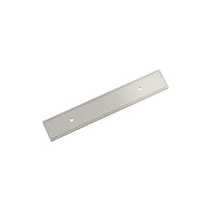 Thoreau 3-3/4 in. Center-to-Center Rectangle Satin Nickel Pull Cabinet Backplate