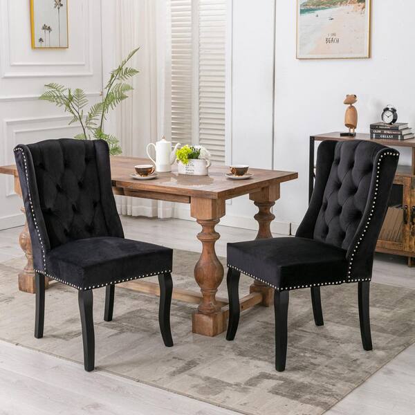 wood wingback dining chair