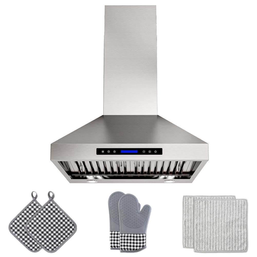 30 in. 300 CFM Convertible Wall Mount Downdraft in Stainless Steel with 4-Lights, Touch Control LCD and Remote price history on PriceWatchPro
