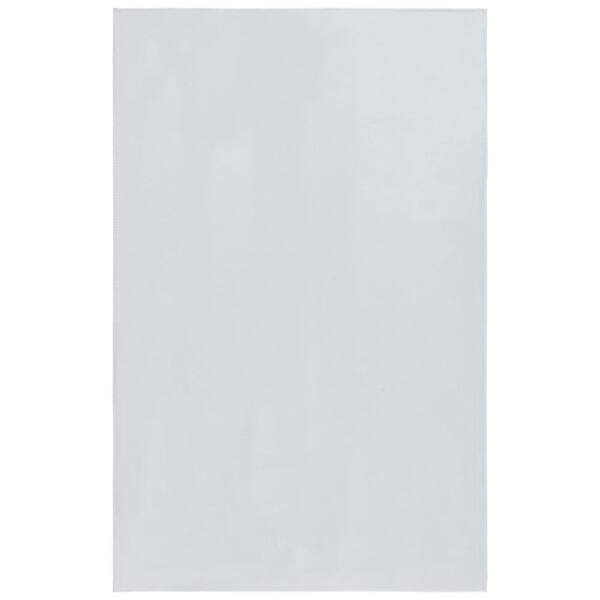 SAFAVIEH Faux Rabbit Fur Gray Doormat 2 ft. x 3 ft. Solid Flokati Area Rug