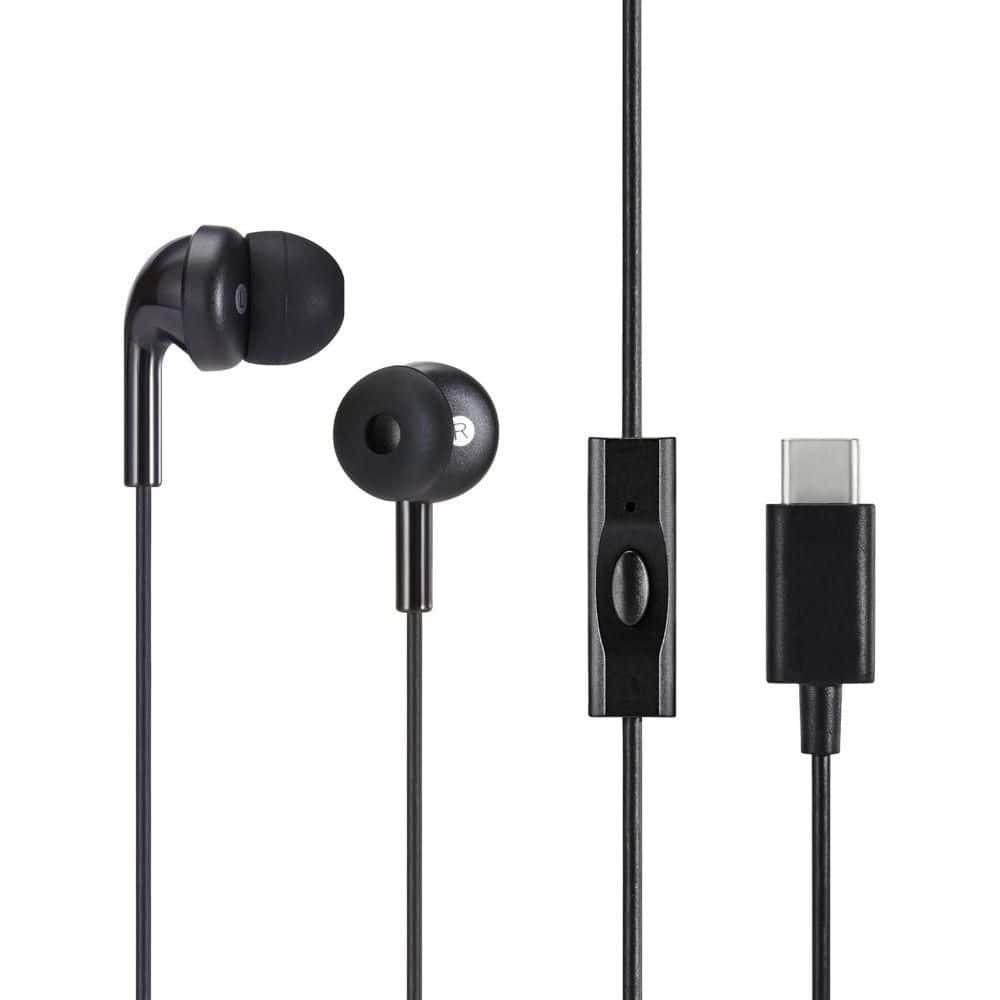 Black USB-C Wired Earbuds with Microphone, Earbuds and in-Ear Headphones, 4.2 ft Long Cable price history on PriceWatchPro
