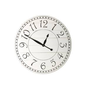 24 in. Oversized White Farmhouse Wall Clock