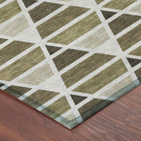 Chantille Machine Washable Indoor/Outdoor Abstract ACN2734 Brown 10 ft. x 14 ft. Area Rug