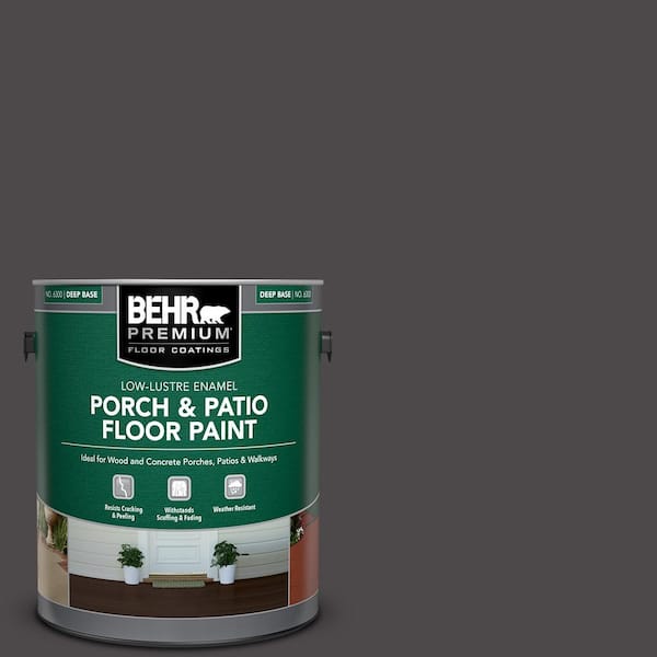 BEHR PREMIUM 1 gal. #N530-7 Private Black Low-Lustre Enamel Interior/Exterior Porch and Patio Floor Paint