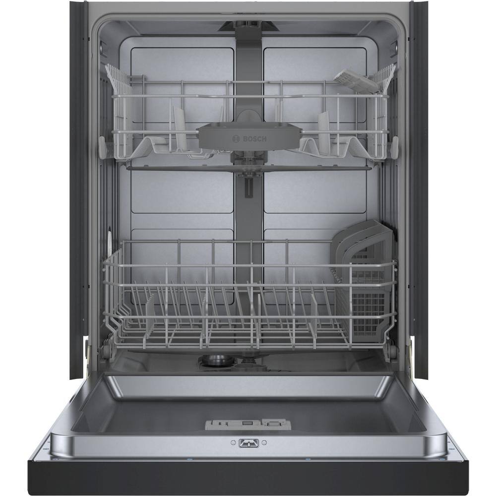 24" Black Built-In Dishwasher with Hybrid Tub