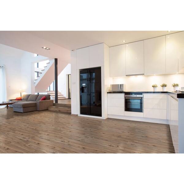 Take Home Sample - 7 in. x 7 in. Forrest Brown Rigid Core Click Lock Luxury Vinyl Plank Flooring