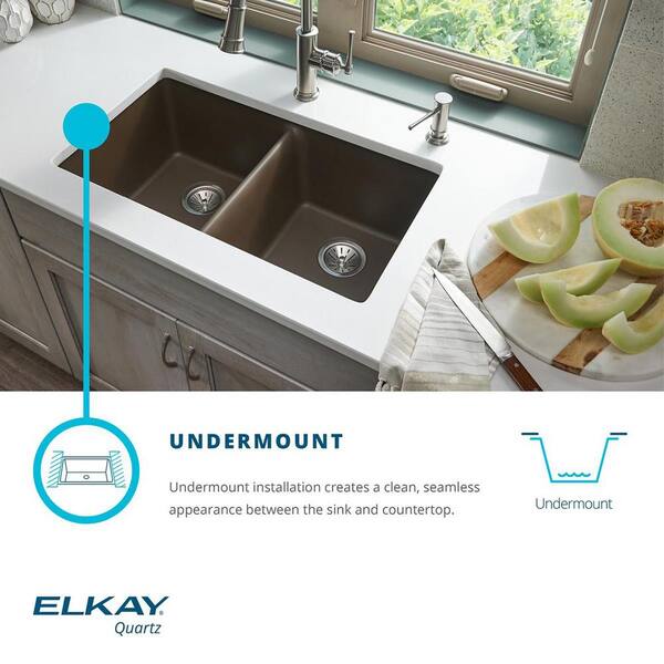 Elkay Quartz Classic 25 inch Drop-In Laundry Sink - Putty ELG252212PDPT0