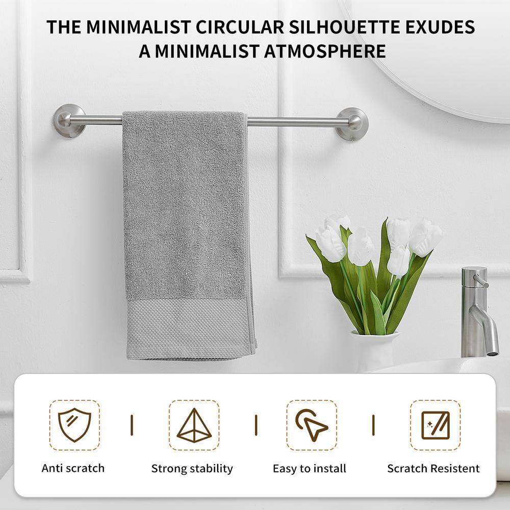Brushed Nickel 18-Inch Wall Mounted Towel Bar