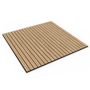 2/5 in. x 1.96 ft. x 1.96 ft. Natural Oak Wood Slat Acoustic Panels 3D Decorative Wall Paneling (31 sq. ft./Case)