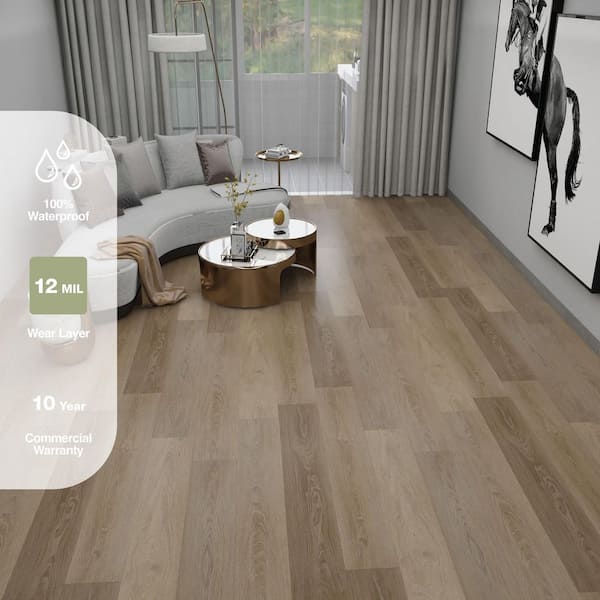 Cape Burney 12 MIL x 7.2 in. W x 48 in. L Click Lock Waterproof Luxury Vinyl Plank Flooring (28.8 sqft/case)