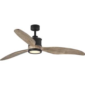Farris 60 in. Indoor Integrated LED Graphite Modern Ceiling Fan with Remote for Living Room and Bedroom
