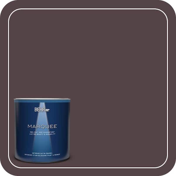 BEHR MARQUEE 1 qt. Home Decorators Collection #HDC-FL14-9 Black Raspberry Satin Enamel Interior Paint & Primer