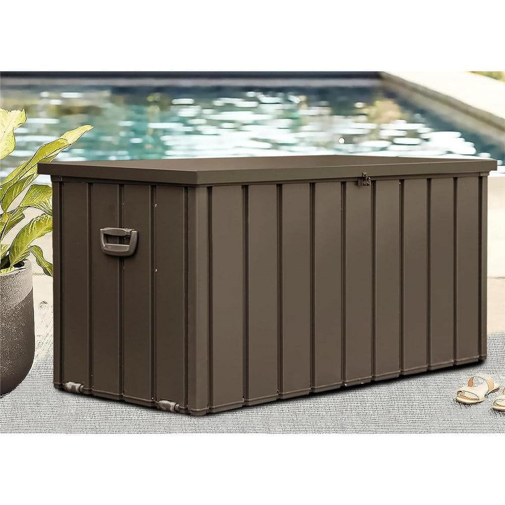 100 Gal. Outdoor Patio Storage Deck Box for Outside Cushions, Throw Pillows