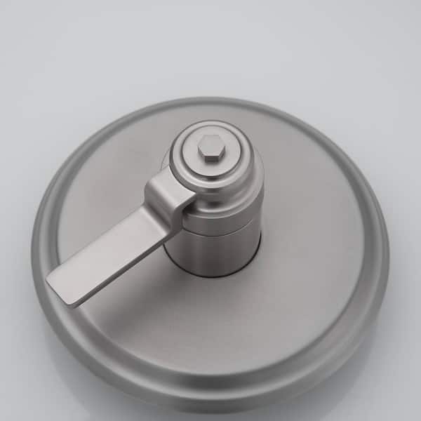 Single Handle 6-Spray 8 in. Round Rain Shower Faucet 1.8 Gpm with High Pressure in Nickel(Valve Included)