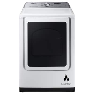 7.4 cu. ft. Vented Gas Dryer in White with Steam Sanitize+