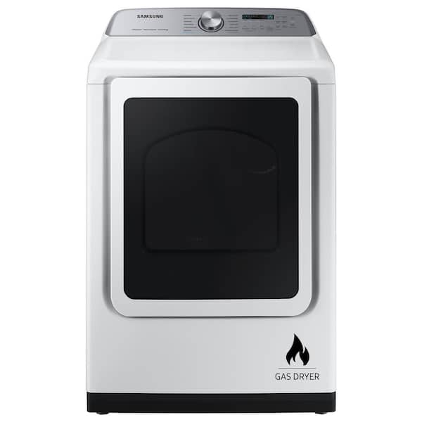 7.4 cu. ft. Vented Gas Dryer in White with Steam Sanitize+