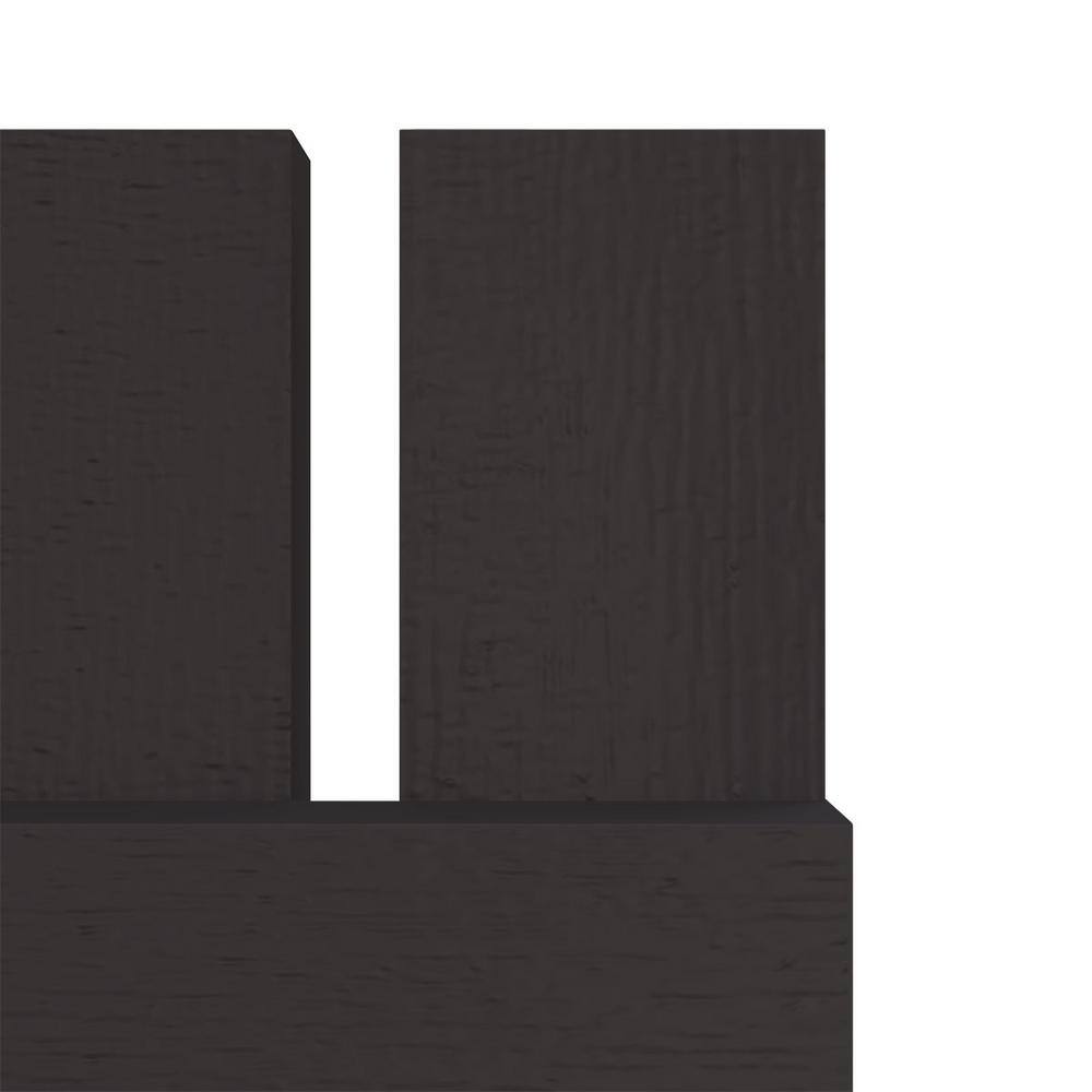 Musket Brown Vinyl Board and Batten Exterior Shutters, 12" x 59"
