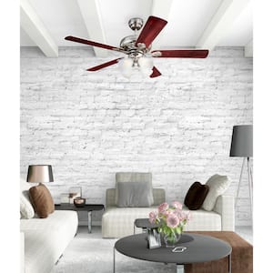 Swirl 52 in. LED Brushed Nickel Ceiling Fan with Light Kit