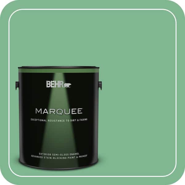 BEHR MARQUEE 1 gal. #BIC-40 Veiled Chameleon Semi-Gloss Enamel Exterior Paint & Primer