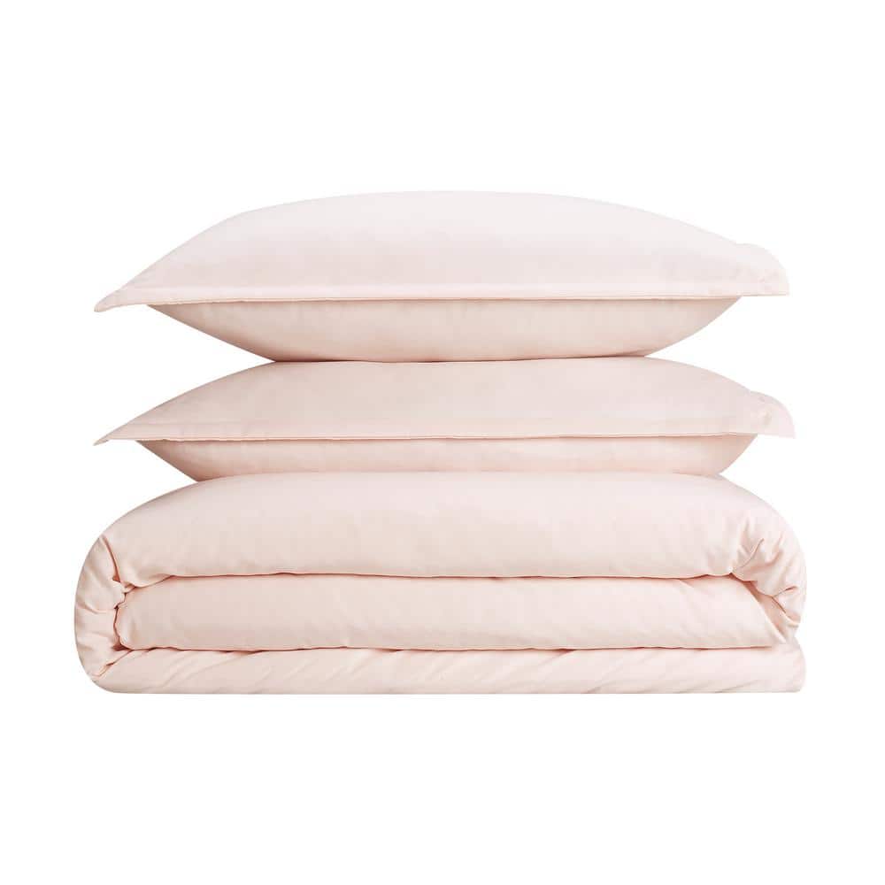 Blush Pink Microfiber Twin/Twin XL Duvet Cover Set
