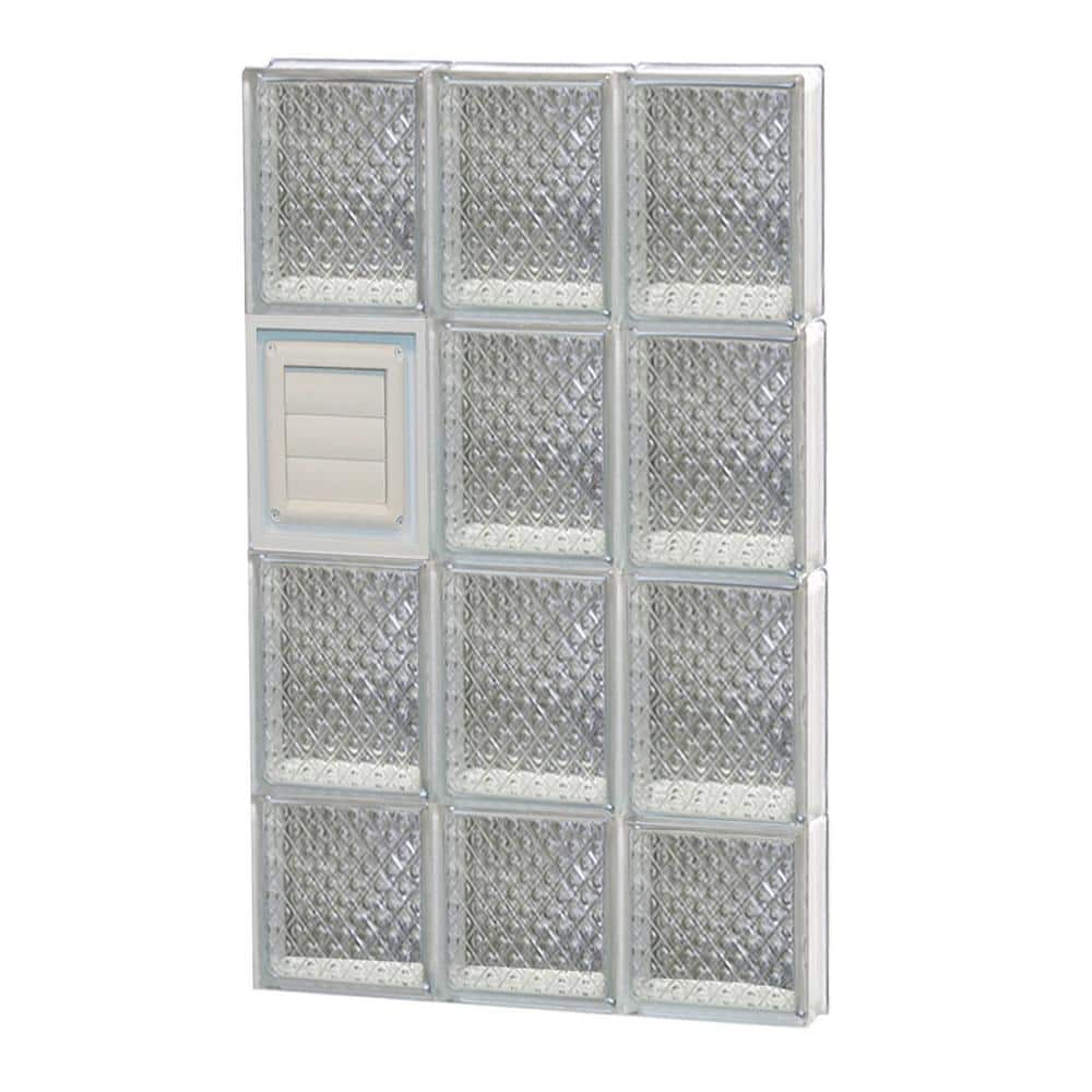 17.25 in. x 29 in. x 3.125 in. Frameless Diamond Pattern Glass Block Window with Dryer Vent price history on PriceWatchPro