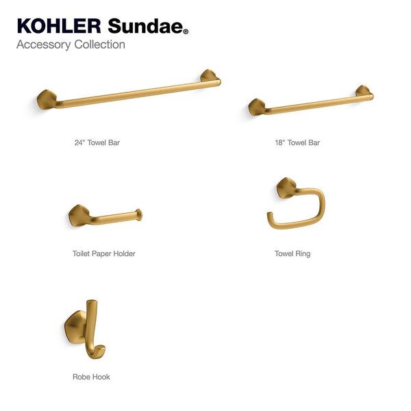 KOHLER Sundae Toilet Paper Holder in Vibrant Brushed Moderne Brass