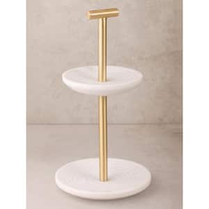 Regalia Tiered Marble Jewelry Stand