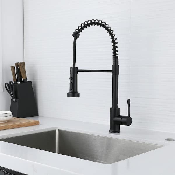 Cergrey Sink Faucet, Kitchen Faucet, Pull Down Sprayer G1/2 Thread For Restaurant Hotel Home Kitchen Eq7802a-08 (With Faucet) Eq7802a-08 (With Leading