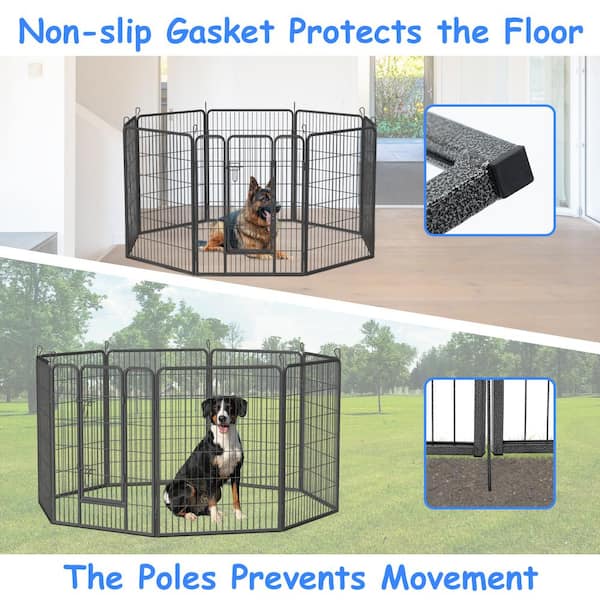 Outdoor Safe Portable Dog Playpen Barrier Exercise Pet Pen (8 Panels)